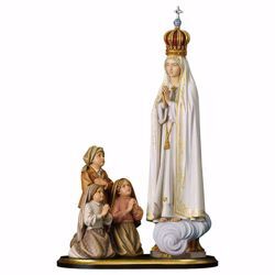 Imagen de Grupo Aparición Nuestra Señora de Fátima Capelinha con Corona cm 14,5 (5,7 inch) Estatua pintada al óleo madera Val Gardena