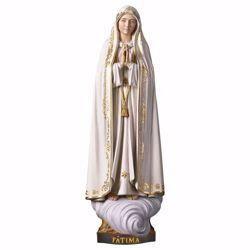 Imagen de Nuestra Señora de Fátima Capelinha cm 18 (7,1 inch) Estatua pintada al óleo madera Val Gardena