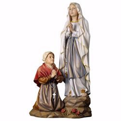 Immagine di Gruppo Apparizione Madonna di Lourdes cm 18,5 (7,3 inch) Statua dipinta ad olio in legno Val Gardena