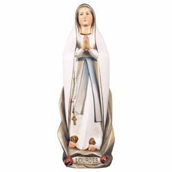 Immagine di Madonna Nostra Signora di Lourdes Stilizzata cm 70 (27,6 inch) Statua dipinta ad olio in legno Val Gardena