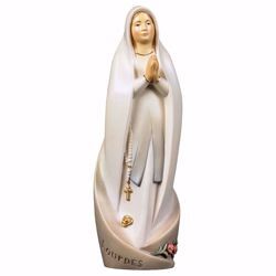Immagine di Madonna Nostra Signora di Lourdes Moderna cm 70 (27,6 inch) Statua dipinta ad olio in legno Val Gardena