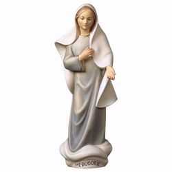 Imagen de Madonna Nuestra Señora de Medjugorje Moderna cm 35 (13,8 inch) Estatua pintada al óleo madera Val Gardena