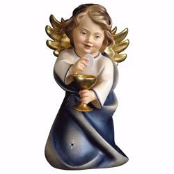 Picture of Guardian Angel with chalice cm 6 (2,4 inch) Val Gardena wooden Sculpture painted with oil colours