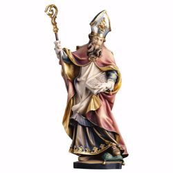 Imagen de Estatua San Cristián con libro cm 20 (7,9 inch) pintada al óleo en madera Val Gardena