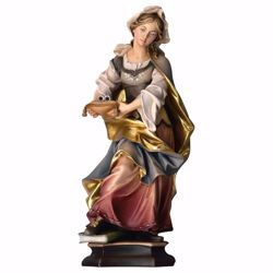 Picture of Saint Lucy of Syracuse with eyes wooden Statue cm 20 (7,9 inch) painted with oil colours Val Gardena