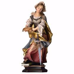 Immagine di Statua Santa Sofia da Roma con spada cm 20 (7,9 inch) dipinta ad olio in legno Val Gardena