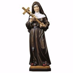 Picture of Saint Rita of Cascia with Crucifix wooden Statue cm 23 (9,1 inch) painted with oil colours Val Gardena
