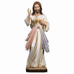 Immagine di Gesù Cristo Misericordioso cm 100 (39,4 inch) Statua dipinta ad olio in legno Val Gardena