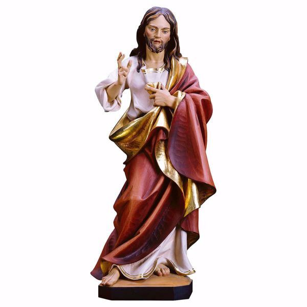 Jesus Christ the Redeemer cm 140 (55,1 inch) wooden Statue painted with ...