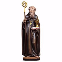 Picture of Saint Benedict of Nursia with chalice and snake wooden Statue cm 30 (11,8 inch) painted with oil colours Val Gardena