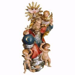 Imagen de Santísima Trinidad sin Aureola cm 20 (7,9 inch) Escultura pintada al óleo en madera Val Gardena