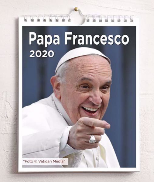 Pope Francis 2020 Wall And Desk Calendar Cm 16 5x21 6 5x8 3 In