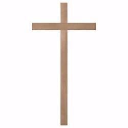 Picture of Smooth Cross cm 280x140 (110,2x55,1 inch) wooden Wall Sculpture burnished Val Gardena
