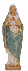 Immagine di Sacro Cuore di Maria cm 25 (9,8 inch)  Statua Euromarchi in plastica PVC per esterno