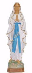 Picture of Our Lady of Lourdes cm 25 (9,8 inch) Euromarchi Statue in plastic PVC for outdoor use