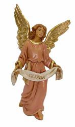 Picture of Glory Angel cm 30 (12 inch) Lux Euromarchi Nativity Scene Traditional style in wood stained plastic PVC for outdoor use