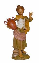 Picture of Woman with Jug cm 30 (12 inch) Lux Euromarchi Nativity Scene Traditional style in wood stained plastic PVC for outdoor use