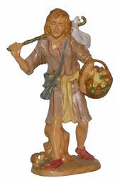 Picture of Man with Stick cm 30 (12 inch) Lux Euromarchi Nativity Scene Traditional style in wood stained plastic PVC for outdoor use
