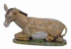 Picture of Donkey cm 20 (8 inch) Euromarchi Nativity Scene Neapolitan style in wood stained plastic PVC for outdoor use