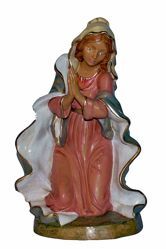 Immagine di Madonna / Maria cm 45 (18 inch) Lux Presepe Euromarchi in plastica PVC per esterno tinto legno Stile Tradizionale