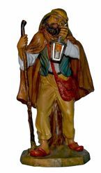 Picture of Shepherd with Lantern cm 45 (18 inch) Lux Euromarchi Nativity Scene Traditional style in wood stained plastic PVC for outdoor use