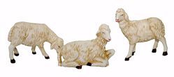 Picture of 3 Sheep Set cm 45 (18 inch) Lux Euromarchi Nativity Scene Traditional style in plastic PVC for outdoor use