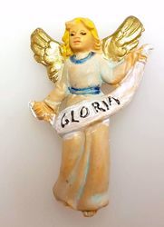 Immagine di Angelo Gloria cm 4 (1,6 inch) Presepe Pellegrini Tinto Legno Statua in plastica PVC Arabo tradizionale piccolo per interno esterno 