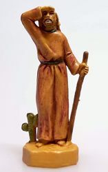 Imagen de Camellero cm 4 (1,6 inch) Belén Pellegrini Estatua en plástico PVC árabe tradicional pequeño Efecto Madera para uso en interior exterior