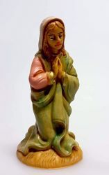 Imagen de María / Madonna cm 6 (2,4 inch) Belén Pellegrini Estatua en plástico PVC árabe tradicional pequeño Efecto Madera para uso en interior exterior