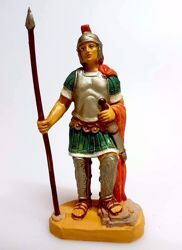 Imagen de Soldado cm 10 (3,9 inch) Belén Pellegrini Estatua en plástico PVC árabe tradicional pequeño Efecto Madera para uso en interior exterior