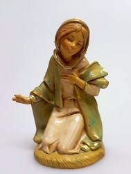 Picture of Mary / Madonna cm 11 (4,3 inch) Pellegrini Nativity Scene small size Statue Wood Stained plastic PVC traditional Arabic indoor outdoor use 