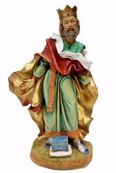 Picture of Caspar White Wise King cm 50 (19,7 inch) Pellegrini Nativity Scene large size Statue in Oxolite Resin indoor outdoor use traditional Arabic