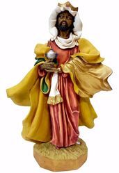 Picture of Balthazar Black Wise King cm 50 (19,7 inch) Pellegrini Nativity Scene large size Statue in Oxolite Resin indoor outdoor use traditional Arabic