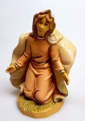 Imagen de María / Madonna cm 20 (7,9 inch) Belén Pellegrini Estatua en plástico PVC árabe tradicional pequeño Efecto Madera para uso en interior exterior