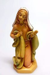 Imagen de María / Madonna cm 16 (6,3 inch) Belén Pellegrini Estatua en plástico PVC árabe tradicional pequeño Efecto Madera para uso en interior exterior
