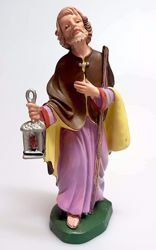 Immagine di San Giuseppe cm 16 (6,3 inch) Presepe Pellegrini Colorato Statua in plastica PVC Arabo tradizionale piccolo per interno esterno 
