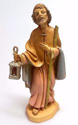 Immagine di San Giuseppe cm 16 (6,3 inch) Presepe Pellegrini Tinto Legno Statua in plastica PVC Arabo tradizionale piccolo per interno esterno 