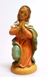 Imagen de María / Madonna cm 12 (4,7 inch) Belén Pellegrini Estatua en plástico PVC árabe tradicional pequeño Efecto Madera para uso en interior exterior