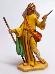 Immagine di Cammelliere cm 12 (4,7 inch) Presepe Pellegrini Tinto Legno Statua in plastica PVC Arabo tradizionale piccolo per interno esterno 