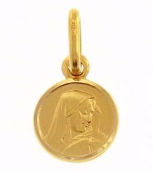 Picture of Madonna Our Lady of Sorrows Coining Sacred Medal Round Pendant gr 1 Yellow Gold 18k for Woman 