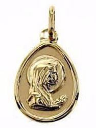 Picture of Madonna in prayer Oval Medal Pendant gr 0,6 Yellow Gold 9k for Woman 