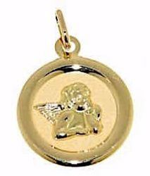 Picture of Angel of Raphael Sacred Medal Round Pendant gr 1,05 Yellow Gold 18k for Woman, Boy and Girl