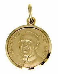 Imagen de Papa Francisco Franciscus Pontifex Maximus Medalla Sagrada Colgante redonda Acuñación gr 3,5 Oro amarillo 18kt Unisex Mujer Hombre 