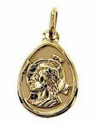 Picture of Holy Face of Jesus Christ with aureole Oval Medal Pendant gr 0,65 Yellow Gold 9k Unisex Woman Man 