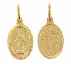 Gold Miraculous Medal - Italian Jewelry | Vaticanum.com