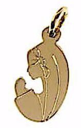Picture of Madonna in prayer Pendant gr 1,6 Yellow Gold 18k for Woman 