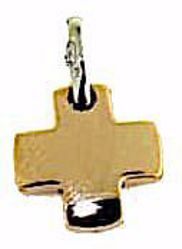 Immagine di Croce quadrata liscia Ciondolo Pendente gr 1,9 Oro rosa massiccio 18kt da Donna 