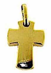 Picture of Smooth convex Cross Pendant gr 1,9 Yellow solid Gold 18k Unisex Woman Man 