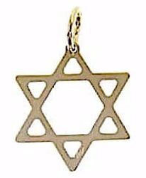 Picture of 6-pointed Star of David Shield Pendant gr 0,75 Yellow Gold 18k Unisex Woman Man 