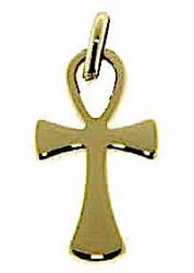 Immagine di Chiave della Vita Ankh Croce Copta Ansata Ciondolo Pendente gr 1,1 Oro giallo 9kt Unisex Donna Uomo 